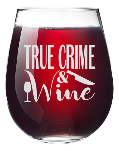 True Crime Wine Vaso Vidrio  Show Documental Serie Asesino