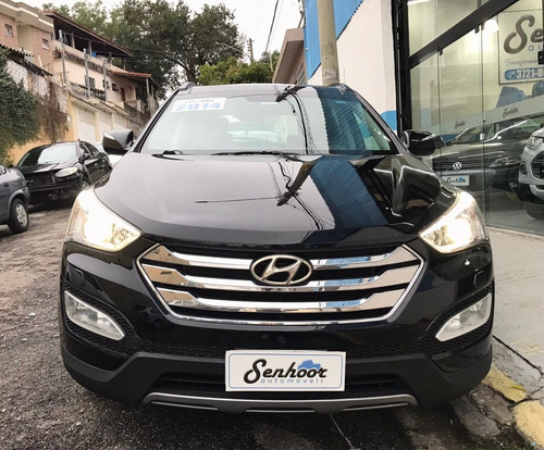 Imagem 2 de 25 de Santa Fé 3.3 V6 4x4 Aut Preto + 7 Lug + Teto Solar Ano 2014