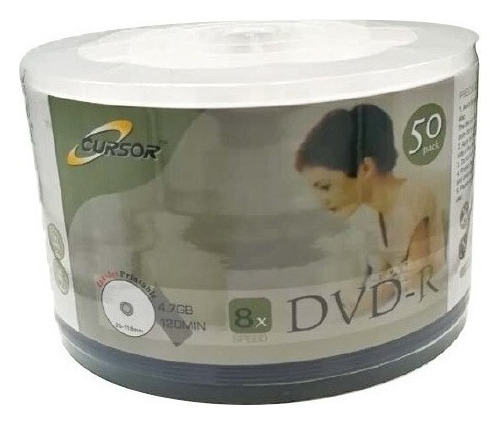 Pack 12 X Dvd  R 8x 4.7gb Printable Cursor 50 Und C/u