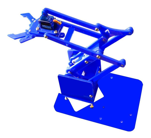 Brazo Robotico De Acrilico Azul No Incluye Servomotor
