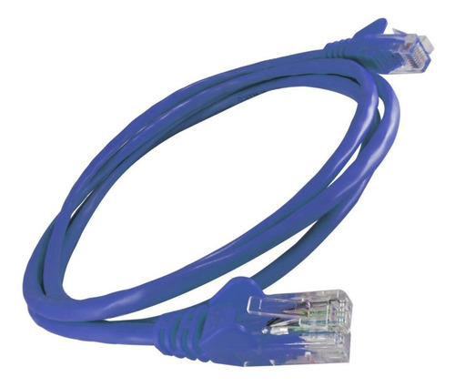 Cabo De Rede Patch Cord Flexível Utp Rj45 Cat5e 1,5 Mts Azul