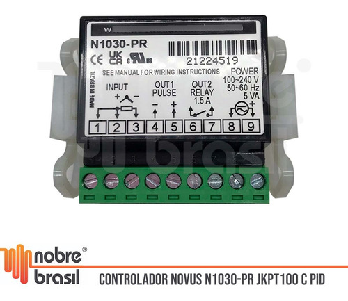 Controlador Novus N1030 Pid Bivolt C/ Sensor K Até 1200°c