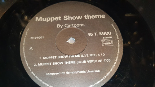 Cartoons Muppet Show Theme Vinilo Maxi Frances 1994 Muy Buen