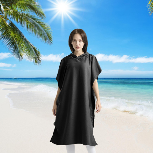 W Surf Poncho Beach Microfibra De Neopreno Con Capucha