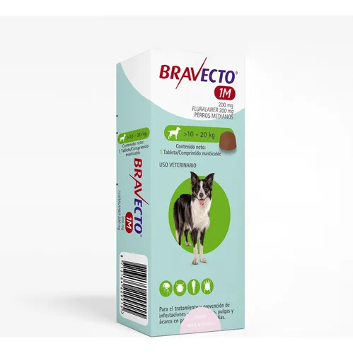 Bravecto 1 Mes Tab ( 10 -20 Kg)