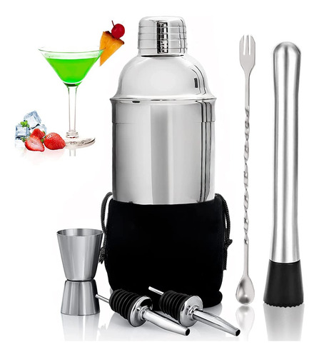 7 Piezas Shaker Cocktail Bar Set Kit | Utensilios De Bar De