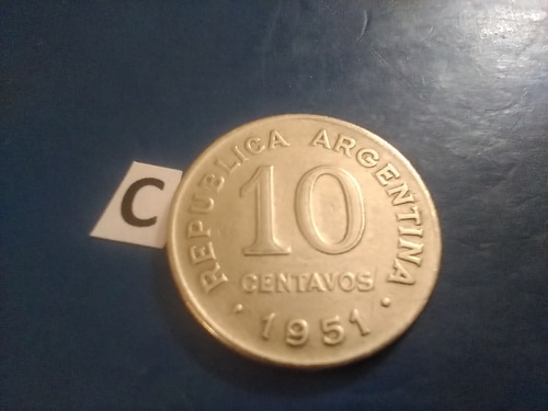 Monedas Argentinas De 10 Centavos Del Año De 1951