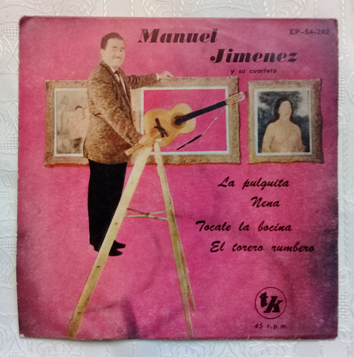 Vinilo Extended Play Manuel  Pulguita  Jimenez Y Su Cuarteto