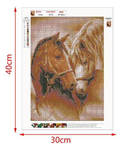 Caballo Diy 5d Taladro Completo Diamante Pintura Bordado Cru