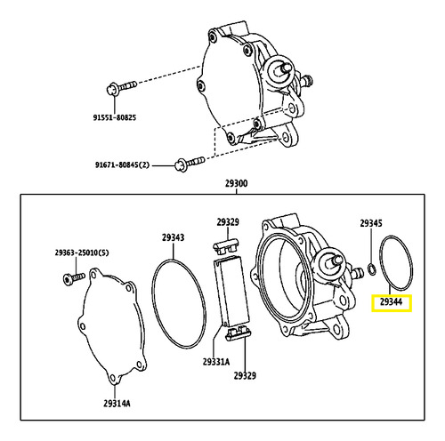 Oring Bomba De Vacio Toyota Corolla Hilux Sw4 2019- Original