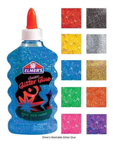 Pegamento Elmers Glitter Glue 6 Pieza 177 Ml Slime % (Usado)