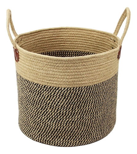 Cesta Grande De Yute Natural Con Asas Para Hogar