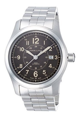 Campo De Hamilton Khaki Esfera Cafe Reloj Automatico H706051