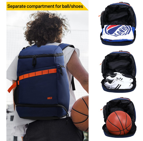Mier Mochila De Baloncesto Con Compartimento Para Zapatos/pe