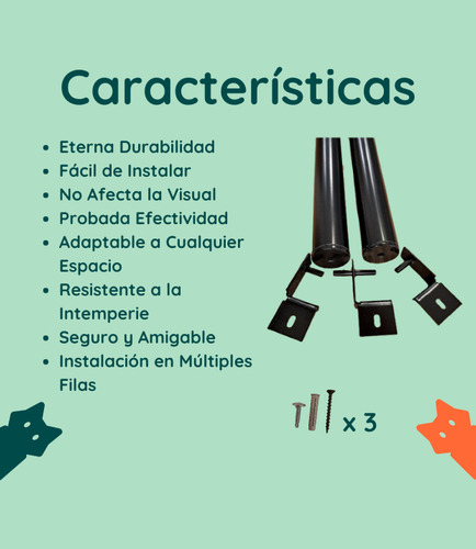 Zirao Roll, Barrera Antiescape Gatos, Seguridad Gatos,2.40 M