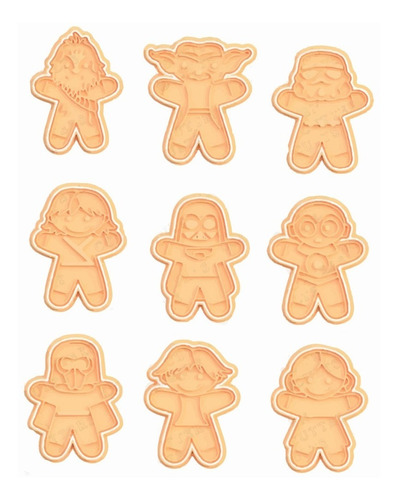 Kit De Cortadores De Galletas / Fondant Hombre De Gengibre