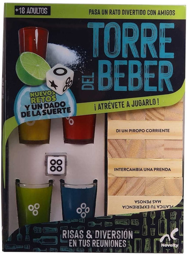 Torre Del Beber Bloques De Madera Con Shots De Castigo +18