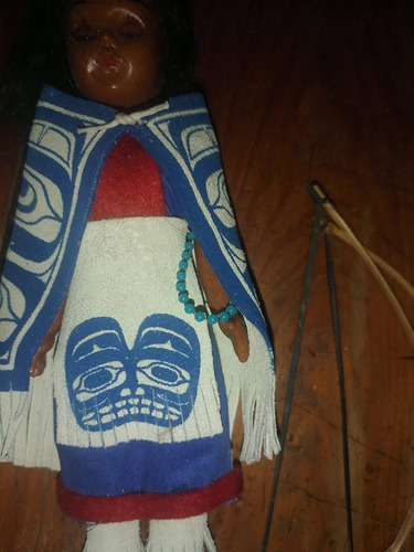 Antiguos Muñecos Vintage Nativos Canadá