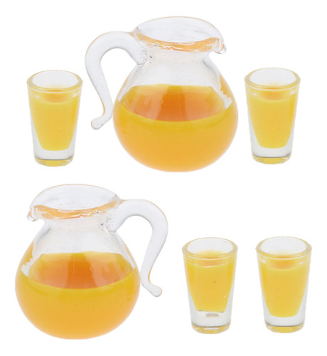 2x 1/12 Casa De Miniatura Cocina Leche / Botellas Y Tazas