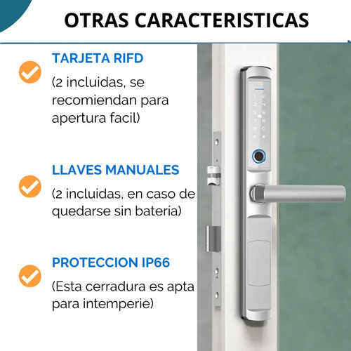 Cerradura Inteligente Wifi | Puertas Exteriores E Intemperie