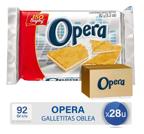 Caja Obleas Opera Bagley Rellenas Pack - Srj