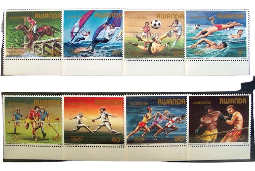 Rwanda, Deportes Serie Sc. 1191-98 Los Ángeles 84 Mint L6130