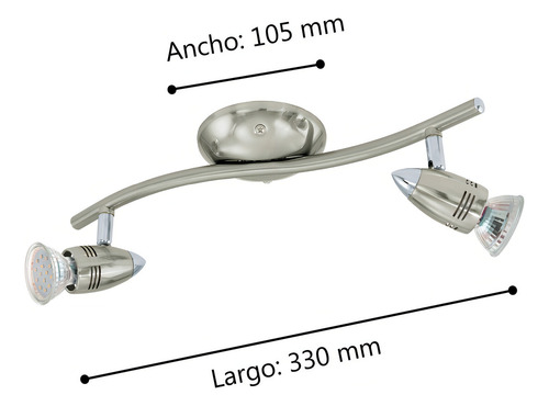 Foco Sobrepuesto techo Magnum-led 2X3W GU10 LED incluida Cod.92642