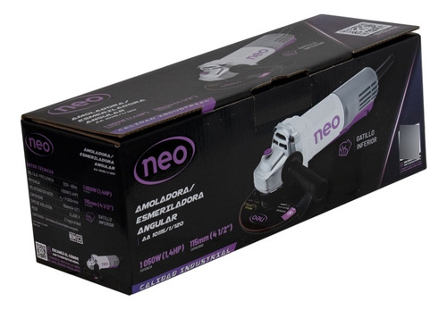 Esmeriladora Angular 120v, 1050w C/ Interruptor Inferior Neo
