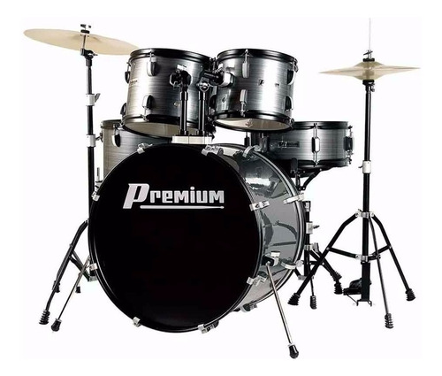 Bateria Premium Musical Acústica Dx 722 Sl Chumbo Completa