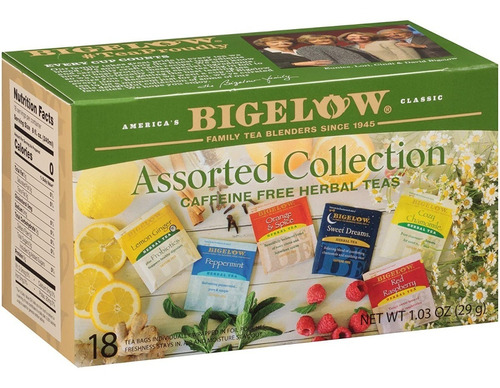 Te Surtidos Bigelow Assorted Collection Herbal 18 Bags