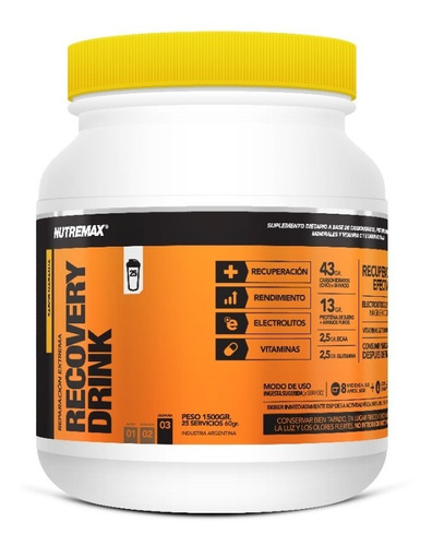 Recovery Drink - Bebida Isotónica Para Deportistas 1,5 Kg