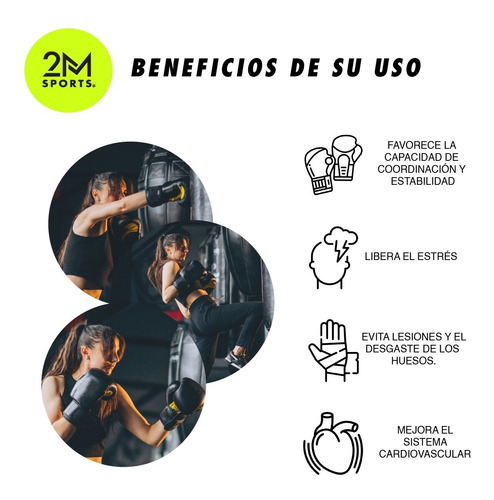 Guantes Boxeo 14 Oz Importado Box Profesional Kick 2m Sports