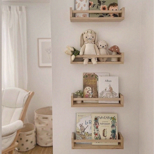 Imagen 4 de 7 de Repisa Estantes Biblioteca Especiero Madera Pino Deco Cocina