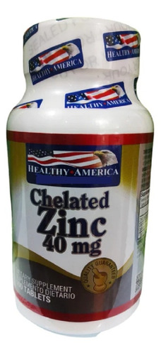 Zinc Chelated 40mg X 100 Tab - Unidad a $394