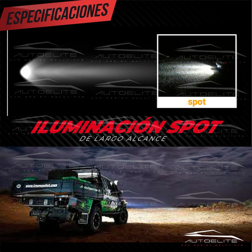 Imagen 4 de 10 de 2 Faros Barra Led Universal Cree Rectangular 6 Led 18w