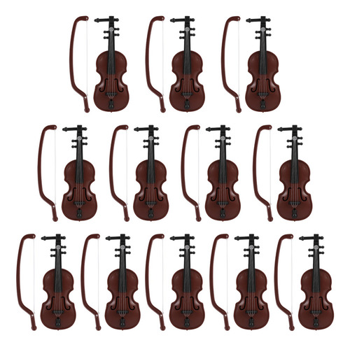 12 Juegos De Navidad Mini Violín Decoración Violín Adorno Mu