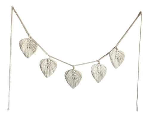 Tapiz De Macramé Para Colgar En La Pared, Diseño De Hojas