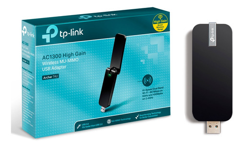 Placa De Red Wifi Usb Tp-link Ac1300 T4u Antena Wireless 5gh