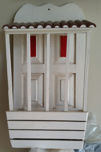 Fachada Artesanal En Madera 26 X 48 Cm (Usado)