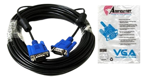 Cable De Video Vga 15 Mts Delgado American Net Nuevos