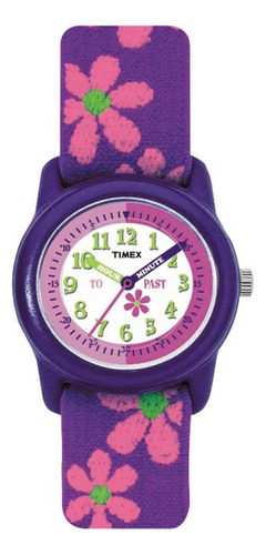 Reloj Timex Para Niña T89022 Correa Elástica Con Diseño