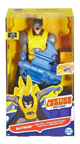 Muñeco Batman Wing Tech Justice League Action Mattel Dgl