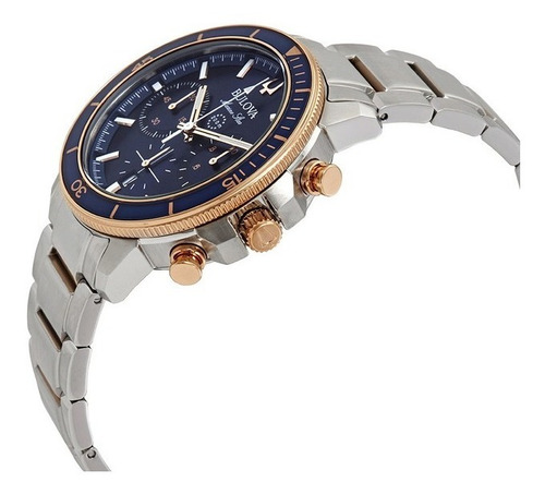 Imagen 3 de 6 de Reloj Bulova Hombre 98b301 Acero Marine Star Crono 200m