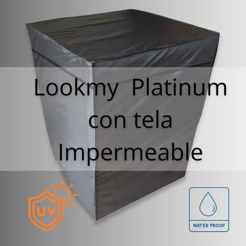 Funda Para Lavarropas Carga Superior 60x60 Cm Negra | Protector Lavarropas Tela Impermeable Lookmy | Cobertor Lavarropas Superior Con Ajuste |