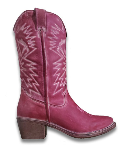 Botas Steve Madden Vaqueras Hayward Piel Color Fucsia Mujer