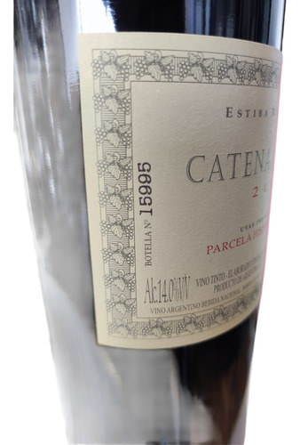 Vino Tinto Catena Zapata, Estiba Reservado 2016