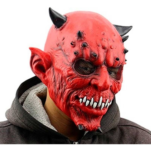 Máscara De Látex Demonio Diablo Disfraz Halloween Upd | MercadoLibre