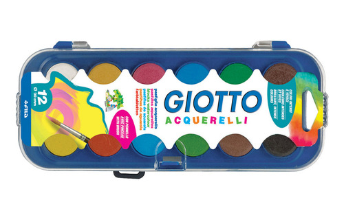 Acuarelas  Giotto  30mms Con Pincel En Estuche De 12 Colores