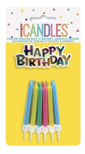 Happy Birthday Cake Topper Candle Set 13 Pieza