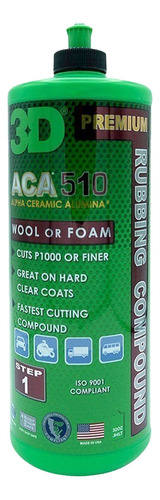 3d Aca 510 Premium Rubbing Compound De 1l Pulidor Corte